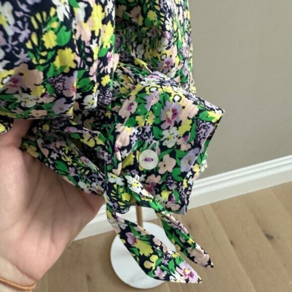 Maeve Anthropologie Ashleigh Floral Puff Sleeve Button-Down Blouse – Size Small - Picture 8 of 8